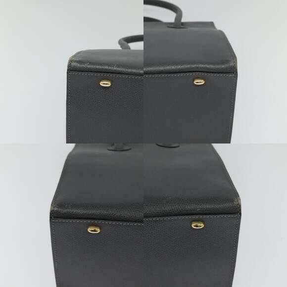 CELINE Hand Bag Leather Gray Gold - Picture 10 of 12